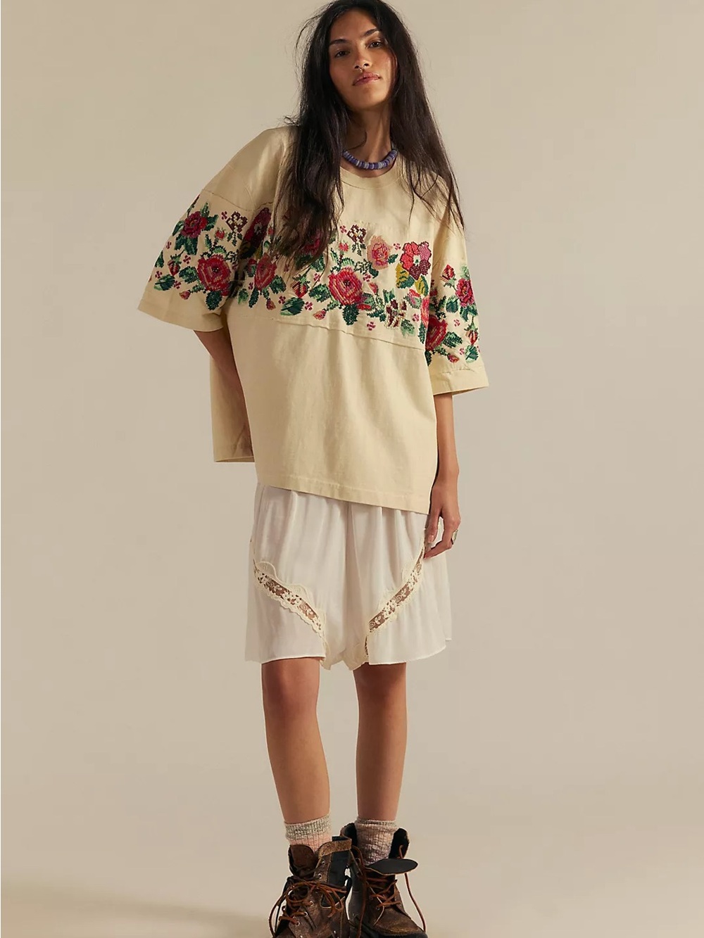 Nwot We the free antique bloom tee